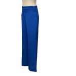 Glamour Size 10 Blue High Waisted Wide Leg Trouser Pants with Pleated Waistband Photo 2