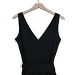 Sam Edelman Womens 8 Tie Waist Crop Wide Leg Jumpsuit in Black NEW Photo 4