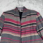 DM Blazer Womens Large‎ Red Tan Striped Bohemian Southwestern Western Vintage Photo 4