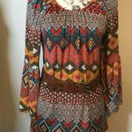 Moa Moa MOA OFF THE SHOULDER BOHEMIAN PATTERNED TUNIC SIZE SMALL Photo 2