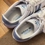 Adidas  Samba White and Light Blue Sneakers Photo 4
