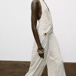 ZARA  Elegant White Polka Dot Jumpsuit Photo 7