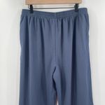 Bobeau Pull On Pants Size Medium Indigo Blue Wide Leg NWT Rayon Nylon Blend Crop Photo 7