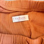 NWT Velvet By Graham & Spencer Women Pull On Orange S Gauze Pants Wide Leg Photo 3