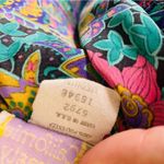 Vintage floral damask print silky pajama set with matching robe shorts top robe Green Size M Photo 9