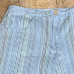 J.Jill Stretchy Blue Stripes Wide Leg Casual Mid Rise Capris 6P Photo 3