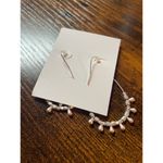 Anthropologie Marlyn Schiff Silver Tear Drop Beaded Earrings NWT Photo 3