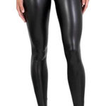 Joie  faux black leather high rise leggings | small Photo 0