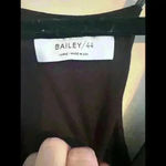 Bailey 44 Adi Bodysuit Size L Faux Leather/lace  Stretch Black Camisole MSRP$188 Photo 2