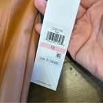 Calvin Klein  Camel Tan Faux Leather Dress Caramel Mocha Expresso 10 Vegan Photo 6