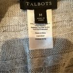 Talbots  Gray Cable Knit Duster Cardigan Women’s Size Medium Sleeveless Long Vest Photo 4