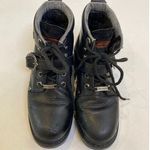 Harley Davidson Harley-Davidson Faded Glory Black Lace Up Moto Leather Ankle Boots Sz 7.5 Women Photo 0