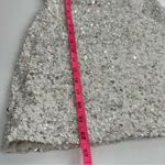 Retrofete Cassandra Sequin Fringe Dress white silver sz XS Photo 12