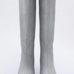 ZARA Silver Rhinestone Heeled Knee High Boots Heels Photo 2
