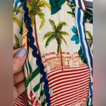 LULALIFE L Australian Boho Boutique Tropical Dress Green Size L Photo 4