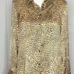 ZARA TRF Leopard Animal Print Long Shirt Tunic Satin Mini Dress - Blogger Medium Photo 0