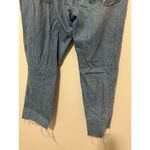 AMO Relaxed Fit Distressed Jeans Women's Size 29 Luxury Denim Streetwear Raw Hem Photo 13