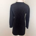 Alexander Wang  Black‎ Crew Neck Fluffy A-Line Mini Sweater Dress Size Small Photo 2