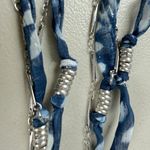 Free People Bohemian Beachy Concha Shell Blue Bridge Dangle Earrings NWT 8” Photo 11