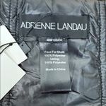 Adrienne Landau  faux fur pull-thru scarf plaid checkered yellow black‎ NWT Photo 5