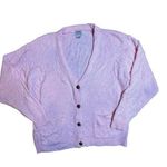 VTG Pink Button Front Cardigan Sweater Mr Rogers Feminine Fairycore SZ M 80s Y2k Size M Photo 0