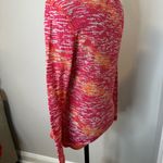 Energie  Orange Pink Waffle Print Longsleeve Top. Yoga. Stretch. Soft. Comfy. XL. Photo 13