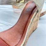 Diviana Sandal Womens Brown Cream 8 Ankle Strap Open Toe Wedge Sandal NEW Photo 9