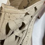 Free People Paramount White Laser Cut Leather Mule Loafers Sz 40 or 9 Photo 5