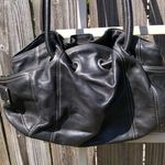 Tignanella Vintage Tignanello Large Black Leather Shoulder Purse Bag Photo 2