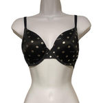 PINK - Victoria's Secret VS PINK black with silver polka dots wear everywhere t shirt bra Photo 0