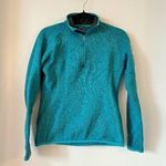 Eddie Bauer Women's Teal Knit Quarter Zip Sweater Pullover Size S Photo 0