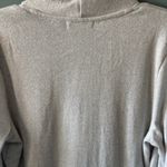 Banana Republic L Silver Sweater Metallic Glitter Long Sleeve V Neck Holiday NWT Photo 2