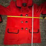 Kate Spade  Broome Street Women’s 4 Red Black Double Breast Button Down Pea Coat Photo 6