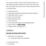 Trina Turk NEW  Sunray Womens Crochet Bandeau Bikini Top Halter Size 10 $98 Photo 3