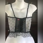 Victoria's Secret NWT Vintage Victoria’s Secret Sexy Black Sheer Polka Dot Bustier Corset Medium M Photo 2