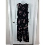 SONOMA Goods For Life Black Floral Print Sleeveless Jumpsuit Wide Leg XL Photo 5