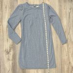 Loft  Powder Blue Long Sleeve Crew Neck Sweatshirt Dress Tunic Puff Sleeve Size 6 Photo 1