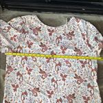 Nine Britton Relaxed fit puffed flutter sleeve multicolor Floral Top flowy XL Photo 3