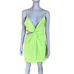 ZARA  Lime Green Cutout A Line Dress Photo 1