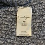 Jessica Simpson Women XS Gray Ribbed Cutout Mock Neck Long Bell Sleeve Sweater # Photo 4