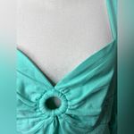 Boston Proper teal blouse size large Photo 2