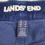 Lands' End Blue Corduroy Pants Stretchy High Rise Women Size 14 P Photo 1