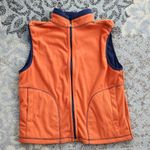 L.L. Bean Full Zip Vest Navy Orange Medium Blue Photo 2