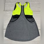 Nike Dri-FIT Tank Top 2-in-1 Racerback Layered Gym Workout Size Medium Grey/Neon Photo 2