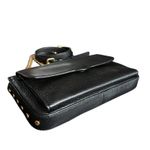 Rebecca Minkoff  Bree Crossbody Bag Purse Black Leather Goldtone Hardware Photo 2