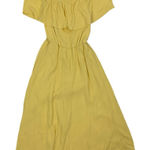 Charles Henry ‎ Dress XS Yellow Midi Off Shoulder Summer Party Festival Photo 0