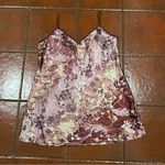 secret treasures  Purple Floral Satin Slip Dress Sleepwear Velvet Straps & Bow 2x Photo 0