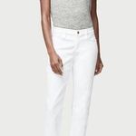 Frame  Le Garcon White Straight Leg Ankle Length Jeans Photo 0