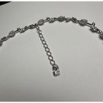 Swavorski Swarovski Crystal (Swan Signed) Crystal & Faux Pearl Flower Silver Tone Necklace Photo 4