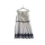 Taylor Cotton Embroidered Dress On Top and Bottom Boarder Size 22W White Photo 3